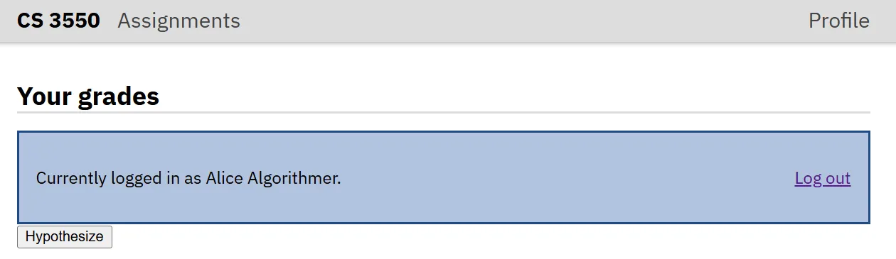 Grading Application Profile